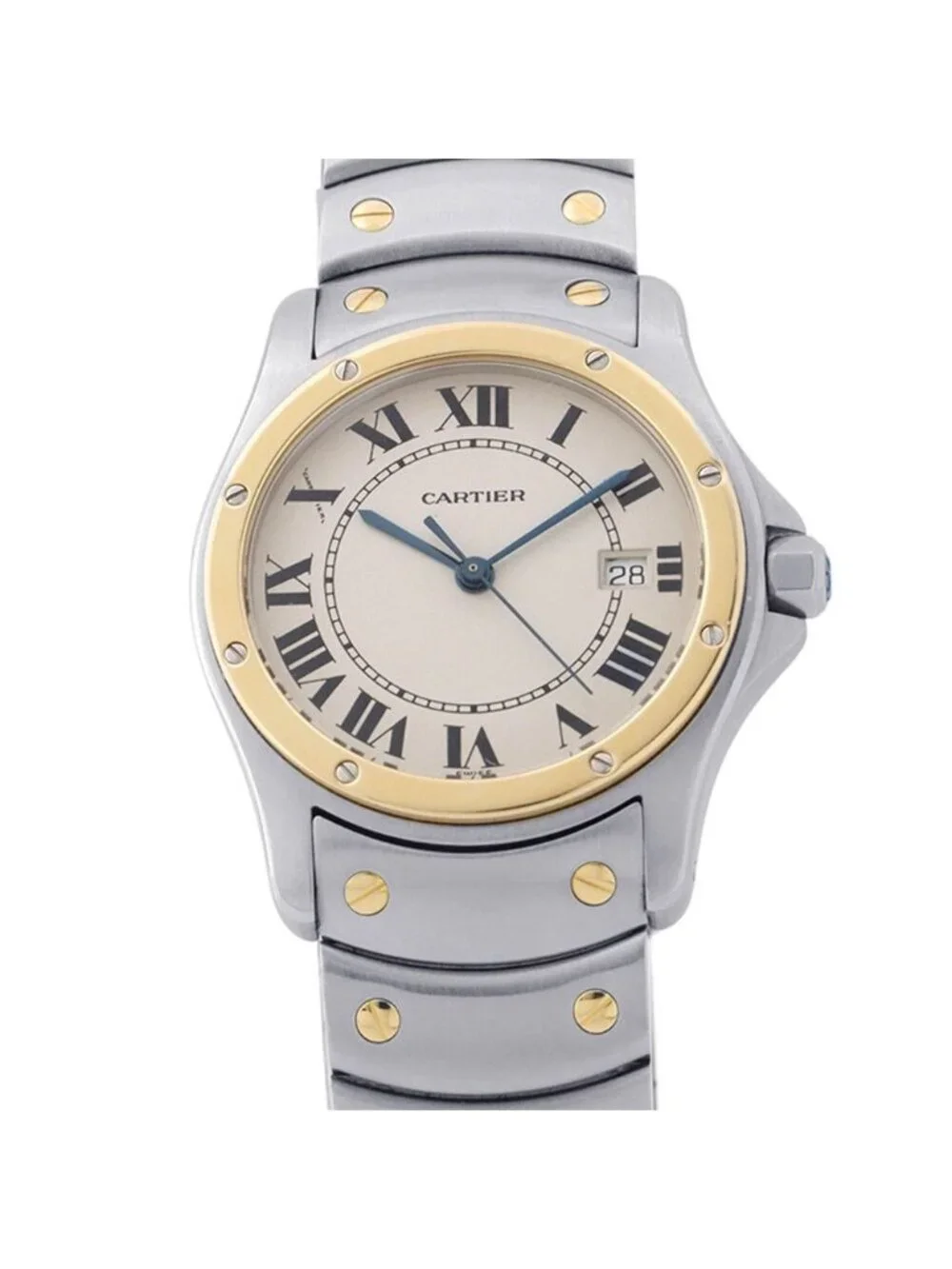 Cartier Santos Ronde MM Watch Ivory Dial